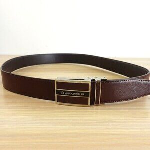 Classic Brown Leather Golf Belt 30 Formal Ratchet No Hole Slide ARNOLD‎ PALMER